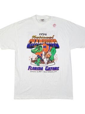 Vintage Florida Gators 1996 National Champions T Shirt XL DEADSTOCK - BIG LOGO